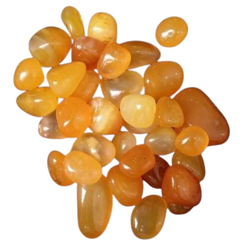 Orange Onyx Pebble Stone