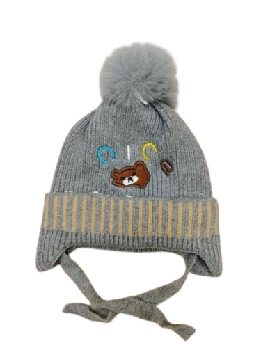 Baby Davy Grey Woolen Cap