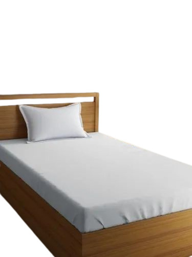 Cotton White Plain Hotel Single Bed Sheet Set
