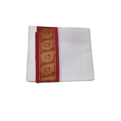 Red Border Cotton Mens Dhoti