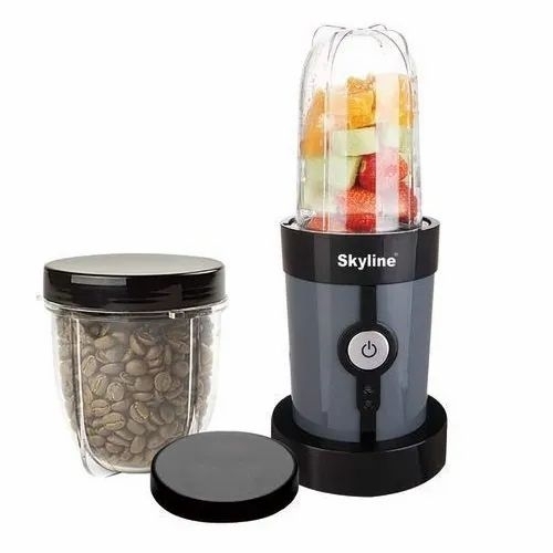 Skyline Nutri Mixer 2 Jar - Plastic Body, Stainless Steel Blades, Black | 2 Jars, 220V, 1 Year Warranty