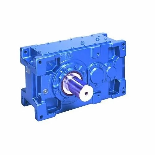 Helical Gearbox Parallel Reducer - Cast Iron Blue 2HP 70 RPM Worm Gear | Industrial 220-415V Flange Mount