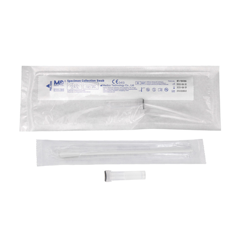 Human Dna Sample Collection Kits With Sterile Nylon Flocked Swab - Color: White