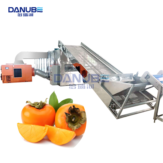 Mesh Belt Dryer Persimmon Cleaning Slicing And Drying Production Line Persimmon Dehydration Machinery - Automation Grade: Automatic