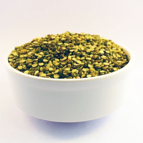 Moong Dal - 50 Kg, Green Yellow | Split Dried Mung Beans, Round Shape, 12 Months Shelf Life