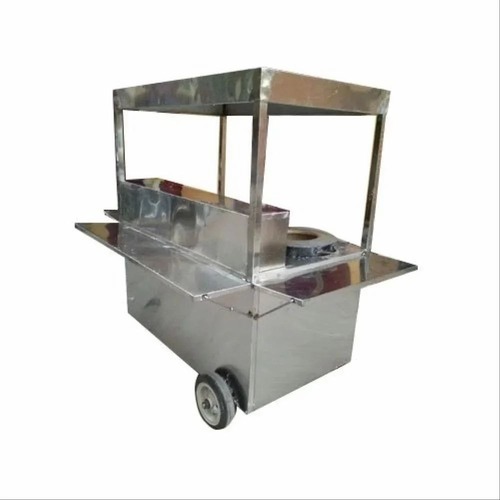 5x5 Feet Stainless Steel Food Cart