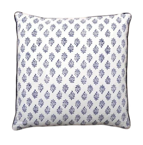 Cotton White Printed Cushion Cover