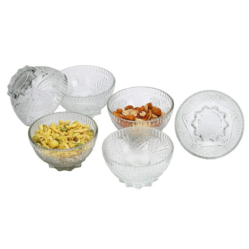 Dry Fruit Glass Serving Bowl Set