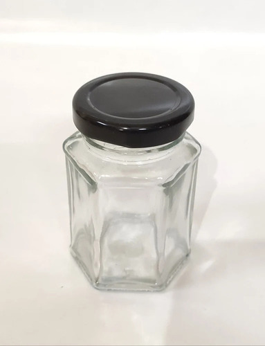 200 Ml Hexagon Glass Jars