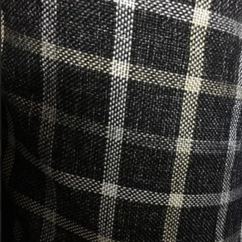 Black Check Pvc Fabric