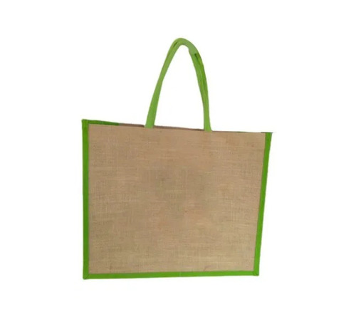 Plain Jute Shopping Bag - Jute 27x17cm Brown Blue Pink Zipper Closure Webbed Handle Eco Friendly