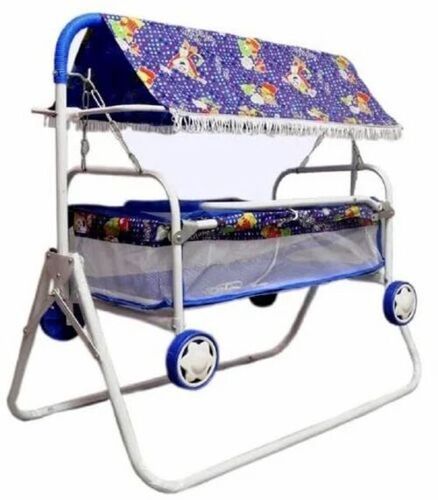 Floor Mounted Blue Baby Folding Cradle