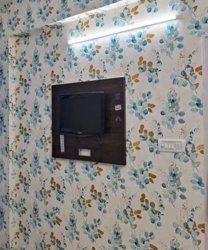 Leaf Printed Pvc Wallpaper