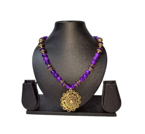 Purple Beaded Necklace