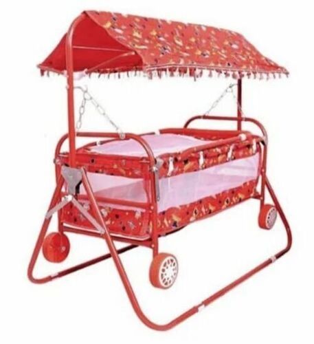 Unisex Red Baby Folding Cradle
