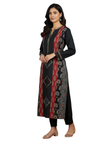 Cotton Ajrakh Long Kurtis