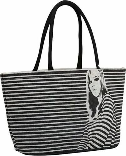 Designer Striped Jute Bag