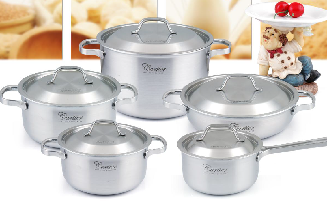 Living Art Grand Prix 5 Piece Premium Stainless Cookware Set - Diameter: 16-24  Centimeter (cm)