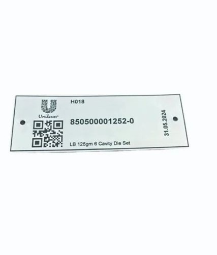 Aluminium Qr Code Nameplate - 0.5mm Thick Silver Aluminium | Industrial Rectangle