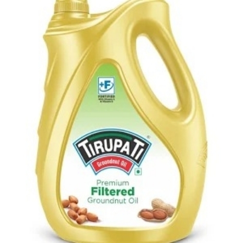 Filtered Groundnut Oil 5 Kg Pack - Refined Fractionated Oil, 5 Liter | Purely Filtered, High Smoke Point, Nutty Flavor, No Additives