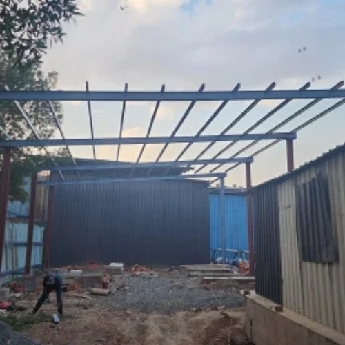 Pre coated coloured shed