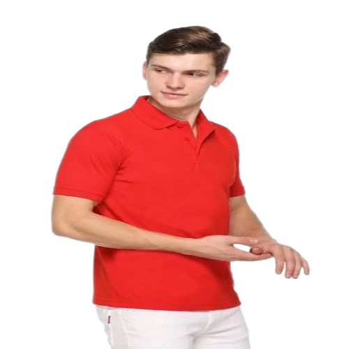 Red Cotton Plain T Shirts