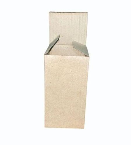 3 Ply Rectangular Corrugated Box - Corrugated Paper 8x6x3.5 Inch Brown Moisture Proof Eco Friendly 2kg Load Capacity