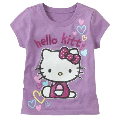 Girls Round Neck T Shirt