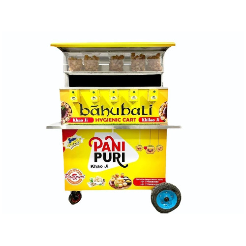 6 Nozzle Bahubali Pani Puri Food Cart - Dimension (L*W*H): Size: 58L X 74H X 29W Inch (In)