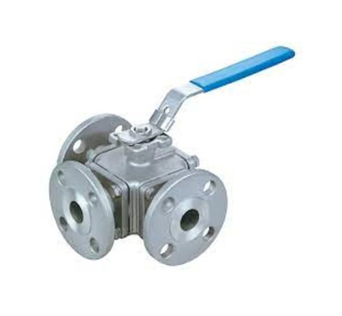 Lever Type Three Way Ball Valve