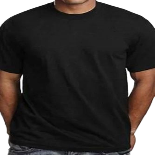Men Black Cotton T Shirt
