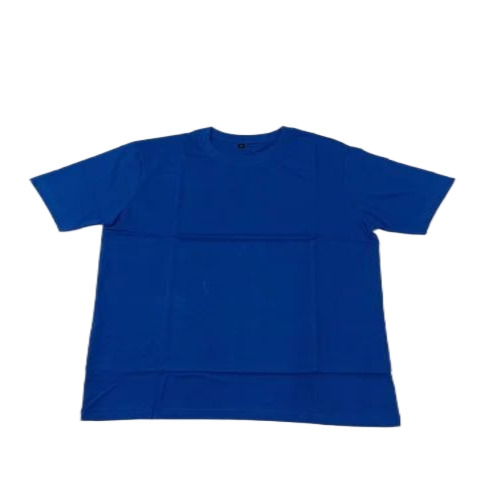 Men Blue Plain T Shirt - Cotton, Regular Fit, Half Sleeves | O-Neck, Fancy, Comfortable
