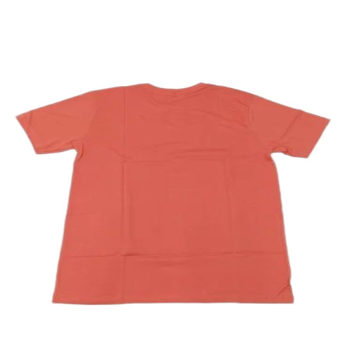 Men Orange Plain T Shirt