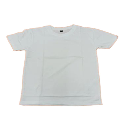 Men White Plain T Shirt