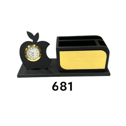 Black Color Wooden Pen Stand