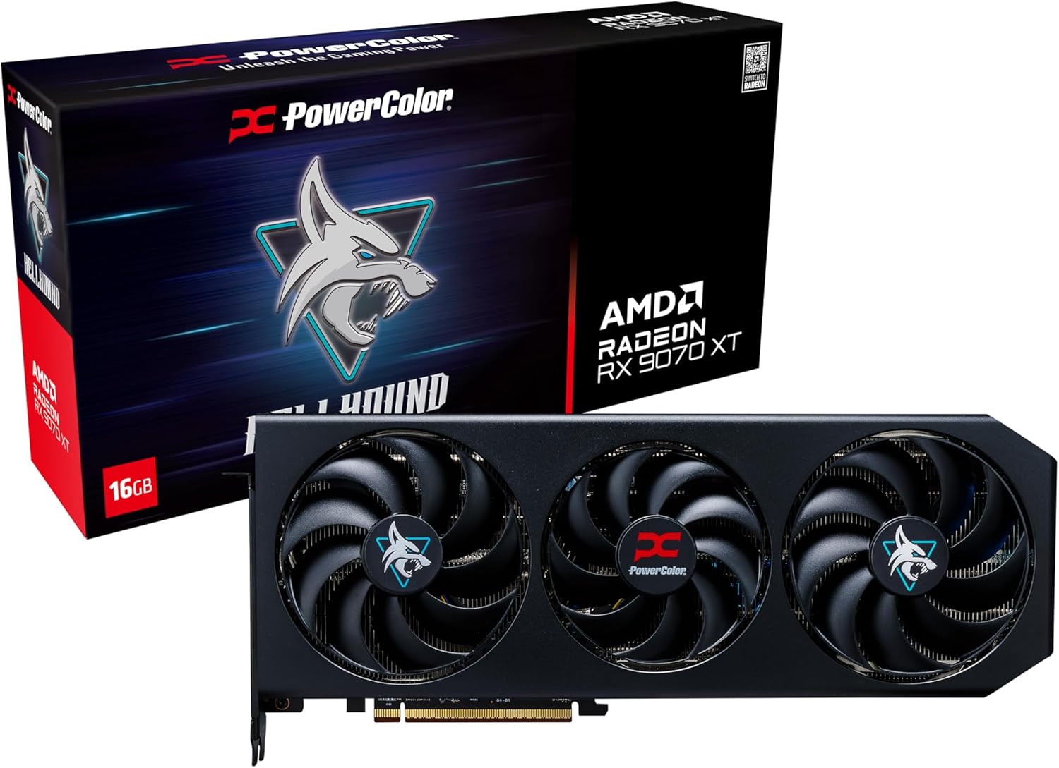 Powercolor Hellhound Amd Radeon Rx 9070 Xt 16Gb Gddr6 - Application: Gaming Desktops For Aaa Titles With High Graphics Settings