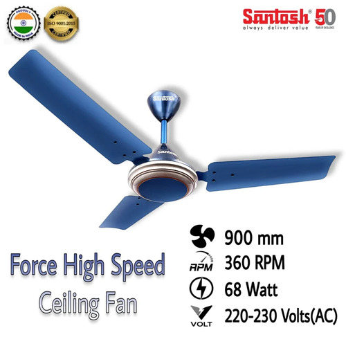 Santosh Ceiling Fan 36 inch Force Mettalick High Speed