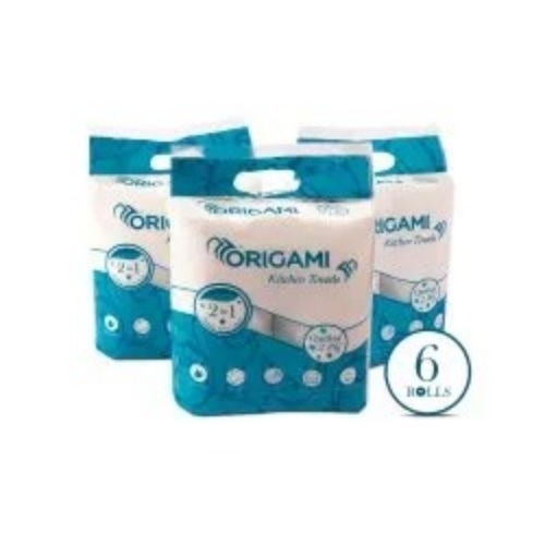 Origami Kitchen Towels - Durable Standard Size, White | Eco-Friendly, Square Shape, For Home and Hotel Use