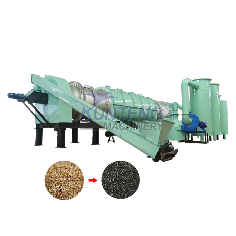 Continuous Cow Dung Carbonization Furnace - 1-3 T/Hr Capacity, 6x8x12 M, 17.5 kW, Continuous High Efficiency