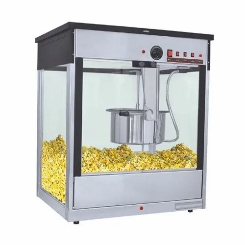 Electric Popcorn Machine - Stainless Steel and Glass White 500g Batch | Eco Friendly High Efficiency