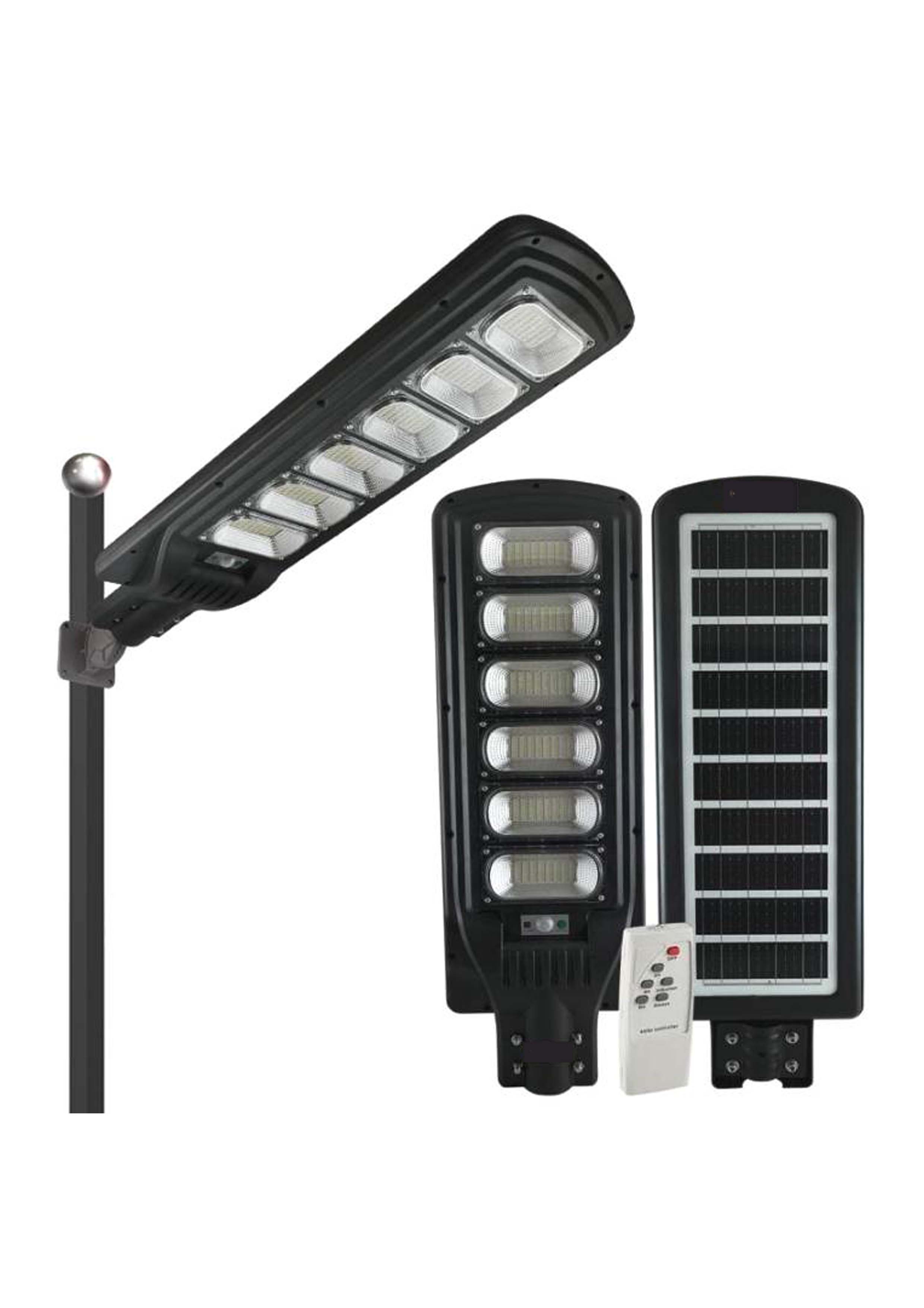 180 Watt Led Solar Street Light All In One 6 Window - Color: Black