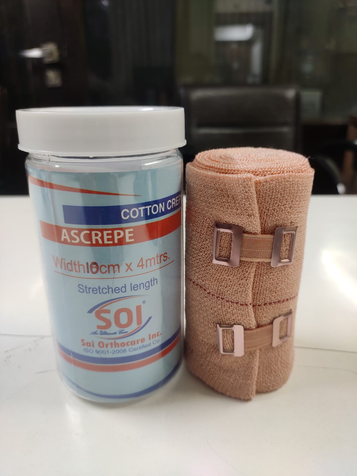 Cotton Crepe Bandage 10cmx4mtr Stretched Length