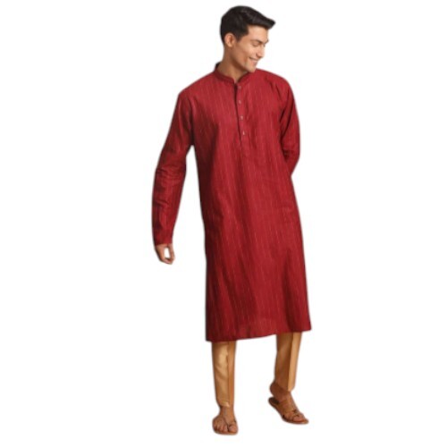 Gents Cotton Kurta - Color: Maroon