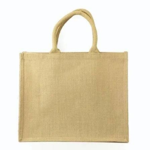 Plain Jute Bag - Customized Size Brown | Durable Fine Finished Flexiloop Handle