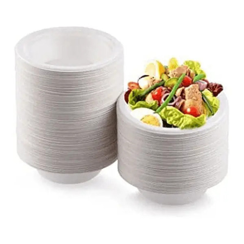 White Disposable Dona - Paper Material, 50 Piece Pack | Lightweight Design, Eco-Friendly, Hygienic Use, Heat Resistant, Leak Proof, Cost Effective