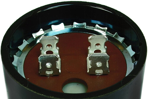 161-193 Mfd 275 Vac Motor Start Capacitor - Color: Black