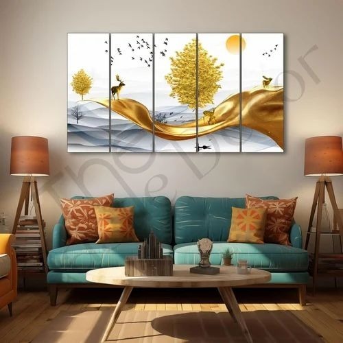Golden Deer Wall Painting