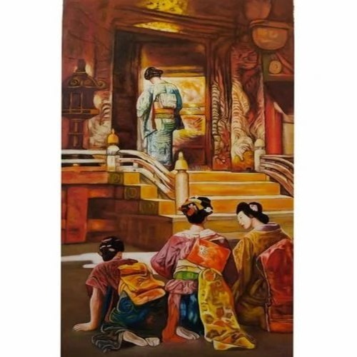 Handmade Oil Paintings - Canvas, 10x20 Inch, Multicolor | Fancy, Decorative, Modernism Style, Hand-Painted, Without Frame