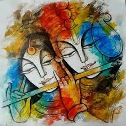 Religious Handmade Canvas Painting