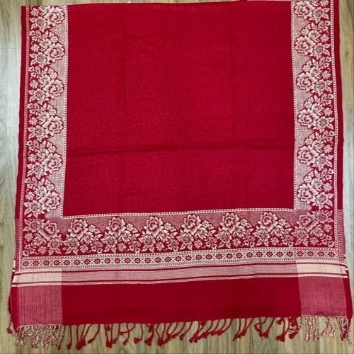 Women Red Woolen Shawl